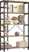 8-tier rustic industrial corner shelf bookcase storage rack plant stand for living room, home office, kitchen - ironck logo