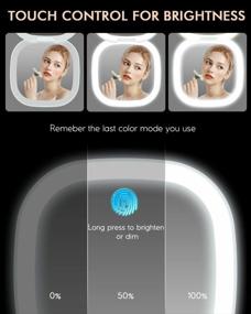 img 1 attached to Portable And Practical: Rechargeable Travel Mirror With Auto-Off Light And Multiple Magnification Options
