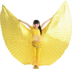 img 2 attached to Enchanting Halloween Isis Wing Belly Dance Costumes For Kids By MUNAFIE