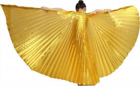img 3 attached to Enchanting Halloween Isis Wing Belly Dance Costumes For Kids By MUNAFIE