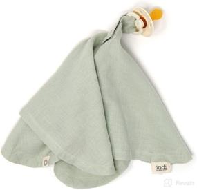 img 4 attached to 🌿 Indi by Kishu Baby - Organic Paci Blanket: Secure Baby's Pacifier with GOTS Certified Organic Cotton Muslin Mini Blanket in Sage