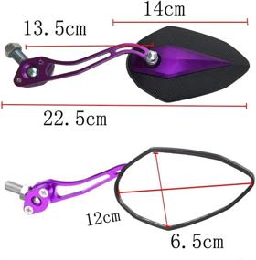 img 3 attached to 🏍️ Enhance Your Ride with ESUPPORT Purple Motorcycle Motorbike Rearview Side Mirror - Ideal for ATV, Scooter - 8mm 10mm