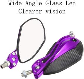 img 1 attached to 🏍️ Enhance Your Ride with ESUPPORT Purple Motorcycle Motorbike Rearview Side Mirror - Ideal for ATV, Scooter - 8mm 10mm