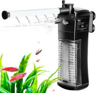 🐠 aqqa aquarium internal filter, submersible power filter with adjustable water flow - ultra silent biochemical sponge filtration system for clean fish tank water логотип