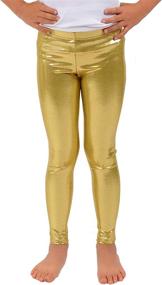 img 3 attached to Loxdonz Leggings Liquid Metallic Footless Leggings for Girls - Fashionable Clothing on Leggings