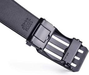img 1 attached to Leather Ratchet Interchangeable Adjustable Black03 Men's Accessories best: Belts