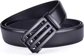 img 2 attached to Leather Ratchet Interchangeable Adjustable Black03 Men's Accessories best: Belts
