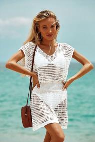 img 2 attached to Women'S Jeasona Beach Swimsuit Cover Up Crochet Dress Bathing Suit Swim Coverups