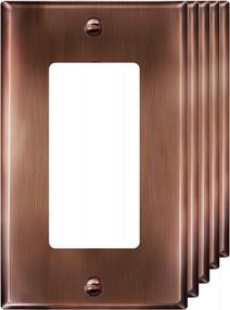 img 4 attached to ENERLITES 1-Gang Stainless Steel Wall Plate, Decorator Outlet Cover In Antique Copper, Size 4.50" X 2.76", Resistant To Corrosion, 5 Pack Of Metal Outlet Covers (Model 7731-AC)