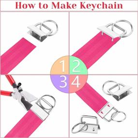img 2 attached to 50PCS Shynek Key Fob Hardware Set With Pliers Tool For Wristlet And Keychain Clamp Supplies, 1 Inch