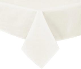 img 4 attached to Deconovo Waterproof Faux Burlap White Tablecloth - 54X84 Inch For Rectangular Tables, Perfect For Picnic Table And Events