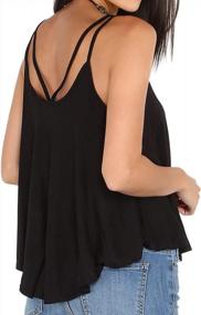 img 3 attached to MakeMeChic Women'S V Neck Cami Tank Top - Casual Sleeveless Shirt