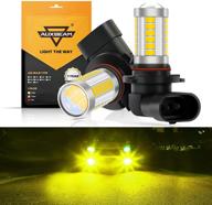 🌟 auxbeam 9005 9006 h10 led fog light bulbs | high power 50w 3020 smd bulb | fog light, drl, tail lights - 3000k golden yellow (pack of 2) logo