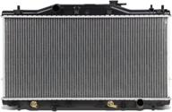 🧲 oem-ra-2412 1-row aluminum core radiator, 27-3/16&#34; w x 13-3/4&#34; h x 5/8&#34; d, 1-1/2&#34; inlet, 1-1/2&#34; outlet, compatible with 02-06 acura rsx 2.0l at logo