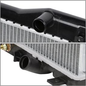 img 1 attached to 🧲 OEM-RA-2412 1-Row Aluminum Core Radiator, 27-3/16&#34; W X 13-3/4&#34; H X 5/8&#34; D, 1-1/2&#34; Inlet, 1-1/2&#34; Outlet, Compatible with 02-06 Acura RSX 2.0L AT