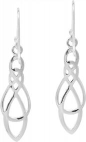 img 2 attached to Celtic Knot Infinity Loop Drop Earrings - Sterling Silver Dangle Earrings For Women