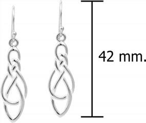 img 1 attached to Celtic Knot Infinity Loop Drop Earrings - Sterling Silver Dangle Earrings For Women