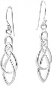 img 3 attached to Celtic Knot Infinity Loop Drop Earrings - Sterling Silver Dangle Earrings For Women