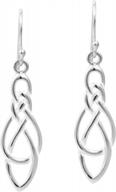 celtic knot infinity loop drop earrings - sterling silver dangle earrings for women logo