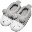 garatia warm indoor slippers for women fleece plush bedroom winter boots white low top logo