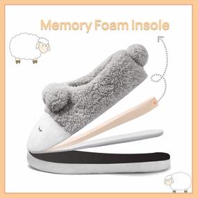 img 1 attached to GaraTia Warm Indoor Slippers For Women Fleece Plush Bedroom Winter Boots White Low Top