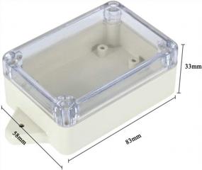 img 3 attached to 83X58X33Mm Clear Waterproof ABS Project Case Enclosure With Hole Cable Wire Connect Power Wall Hang Junction Box Cover 3.3 X 2.3 X 1.3 Inches