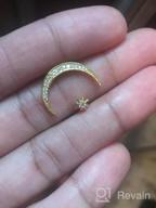 img 1 attached to Adjustable Angol Sterling Silver Crescent Moon Star Ring With 5A Cubic Zirconia For Women And Girls - Minimalist Moon Ring, Perfect Valentines Day Gift, Comes In A Gift Box review by Chad Sornsin