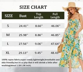 img 1 attached to Boho Floral Maxi Dress: Strapless, Off-Shoulder, Perfect For Beach Or Party, Women'S Summer Sundress