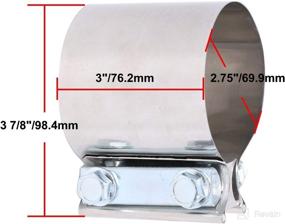 img 3 attached to 🔧 High-Quality Acylph 2.75" Stainless Steel Butt Joint Band Exhaust Clamp with I Block: Efficient and Durable Solution