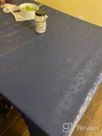img 1 attached to Smiry 70" Round Waterproof Vinyl Tablecloth - Heavy Duty, Wipeable Table Cover For Kitchen And Dining Room (Grey) review by Jessica Washington