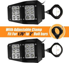 img 3 attached to 🔦 Enhanced Visibility UTV Roll Bar Mirrors with LED Spot Light for Polaris, Yamaha Rhino, Honda Pioneer, and More!