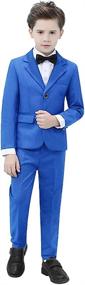 img 4 attached to Yavakoor Formal Tuxedo Outfit for Boys' Wedding Clothing - Available at Suits & Sport Coats