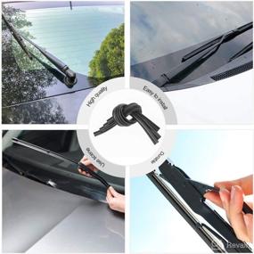 img 2 attached to 💦 Garneck Silicone Wiper Blade Refills - 5 Pairs of Windshield Wiper Blades for Silicone Frameless Frame, 6mm Replacement Rubber Strips