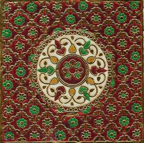 img 2 attached to Handcrafted Indian Meenakari Art: Floral Jaipur Minakari Decor Folk Painting With Intricate Designs