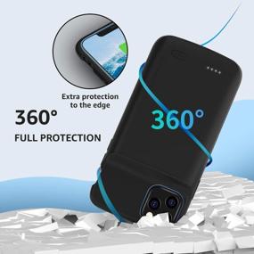 img 1 attached to 5000MAh Battery Case For IPhone 11 Pro Max - Ultra Slim Portable Protective Charging Case Extended Rechargeable (6.5 Inch) Black