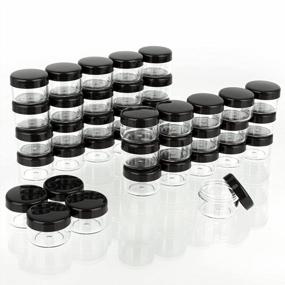 img 4 attached to 100Pcs 5 Gram Cosmetic Sample Jars With Lids - Tiny Makeup Containers By Zejia