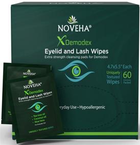 img 4 attached to 👁️ Naturally Remove Demodex Mites and Relieve Itchy Eyes with NOVEHA Demodex Eyelid & Lash Wipes - Box of 60 Individually Wrapped Cleansing Wipes