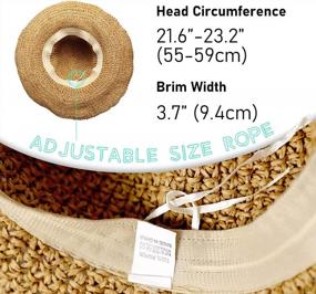img 1 attached to Stay Protected In Style: Women'S UPF 50+ Foldable Straw Sun Hat With Wide Brim For Summer Beach Days