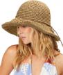 stay protected in style: women's upf 50+ foldable straw sun hat with wide brim for summer beach days logo