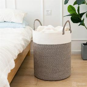 img 1 attached to 🧺 INDRESSME Tall Wicker Laundry Basket: Stylish and Functional Storage Solution for Bedroom, Bathroom, and Living Room