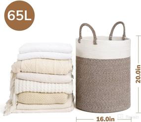 img 2 attached to 🧺 INDRESSME Tall Wicker Laundry Basket: Stylish and Functional Storage Solution for Bedroom, Bathroom, and Living Room