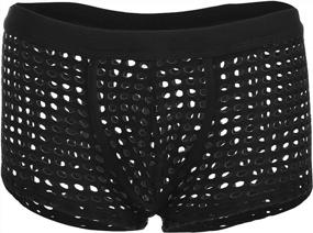 img 4 attached to Men'S Sexy Mesh See-Through Lingerie Boxer Briefs By Linemoon
