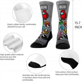 img 2 attached to Novelty Among Us Cartoon Socks For Women/Men - Fun And Unique Gift Idea