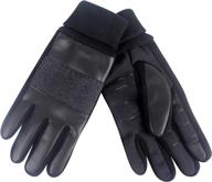 🧤 dockers black leather gloves - medium size men's accessories ideal for gloves and mittens logo