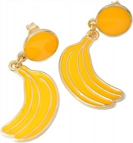 img 4 attached to Add Some Fun To Your Style With Spinningdaisy'S Gold Plated Banana Earrings