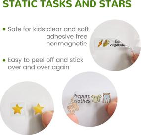 img 1 attached to Magnetic Dry Erase Chore Chart For Two Kids With 52 Tasks, 126 Stars And Dinosaur & Unicorn Magnetic Reward Behavior Chart