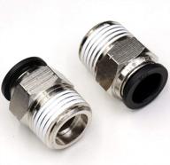push to connect air fittings 1/2,ceker pc 1/2 inch od tube x 1/2" npt male thread air line quick connect air hose fittings pneumatic fitting push lock fit connector 2pack logo