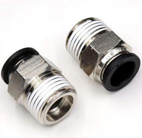 img 4 attached to Push To Connect Air Fittings 1/2,CEKER PC 1/2 Inch Od Tube X 1/2" NPT Male Thread Air Line Quick Connect Air Hose Fittings Pneumatic Fitting Push Lock Fit Connector 2Pack
