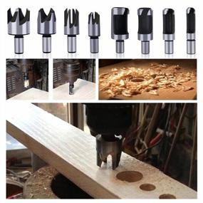 img 1 attached to 34 Pcs Woodworking Countersink Drill Bits & 8 Pcs Drill Stop Bit Collar Set By Rocaris - 42 Pack Woodworking Chamfer Drilling Tool