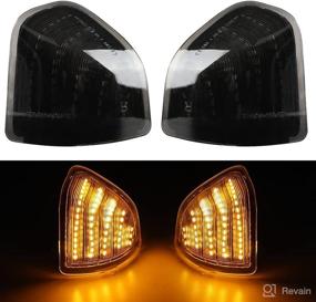 img 1 attached to 🚘 2PCS Sequential LED Side Mirror Lamps with Smoke Cover Lens for 68302828AA 68302829AA - Compatible with 2010-2018 Dodge Ram 1500 2500 3500 4500 5500 - Dynamic Turn Signal Light Set